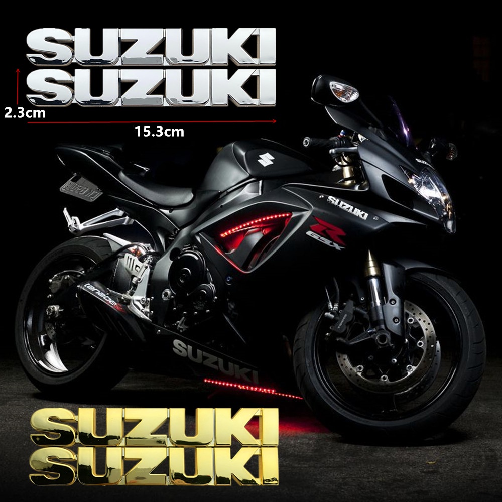 Suzuki Stiker Motor Metal Labeling Sidebar Decal Tail Box Wings Dekorasi Untuk Suzuki GSX GSR SV650A Skydive LX125