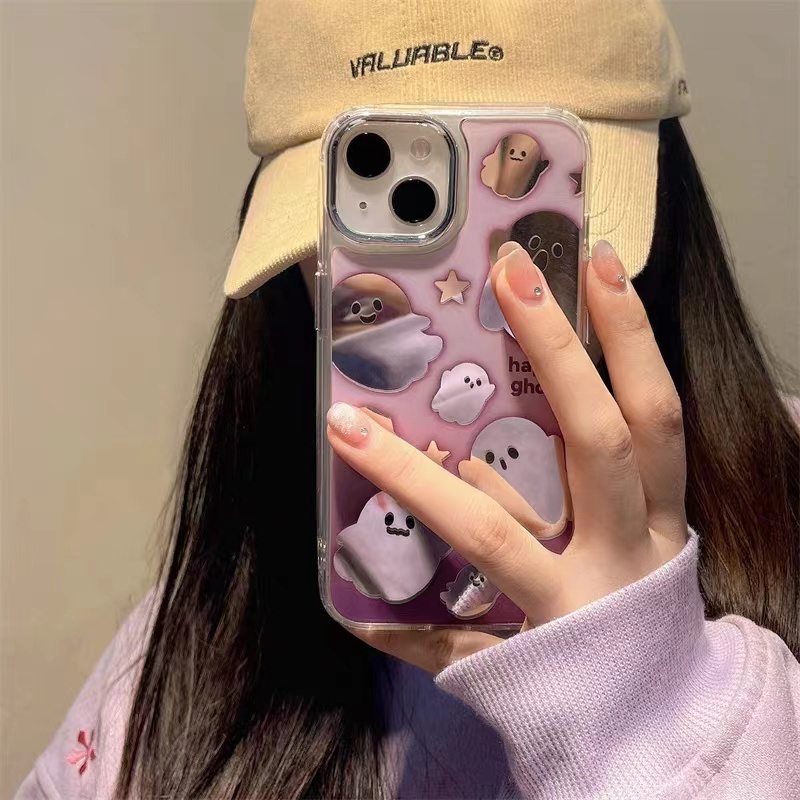 Cocok Untuk Iphone14 Pro Max iPhone Phone Case Cermin Casing Ponsel Kuat Kamera Perlindungan Tahan Guncangan Gaya Sederhana Kompatibel Dengan Iphone13 13pro 13prm iPhone 11 7Plus 8Plus Xr XS 12 Pro Max Casing Ponsel