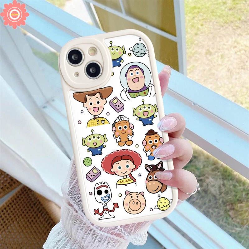 Case Untuk Realme C53 C35 C25s 5 8i 6i 9i 6 6s 5i 7i C11 C15 C55 C30 C25Y 10 8 Pro C1 C12 C3 C31 C20 C21Y C21 GT C17 C20A Toy Story Lucu Kartun Strawberry Bear Manyo Lembut Sarung