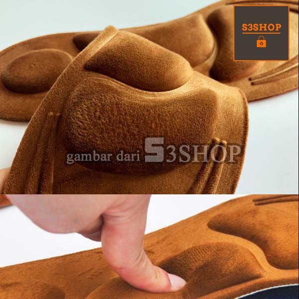 Insole Sepatu Pria Empuk Lembut Anti Bau Anti Panas Bahan Katun Fleece