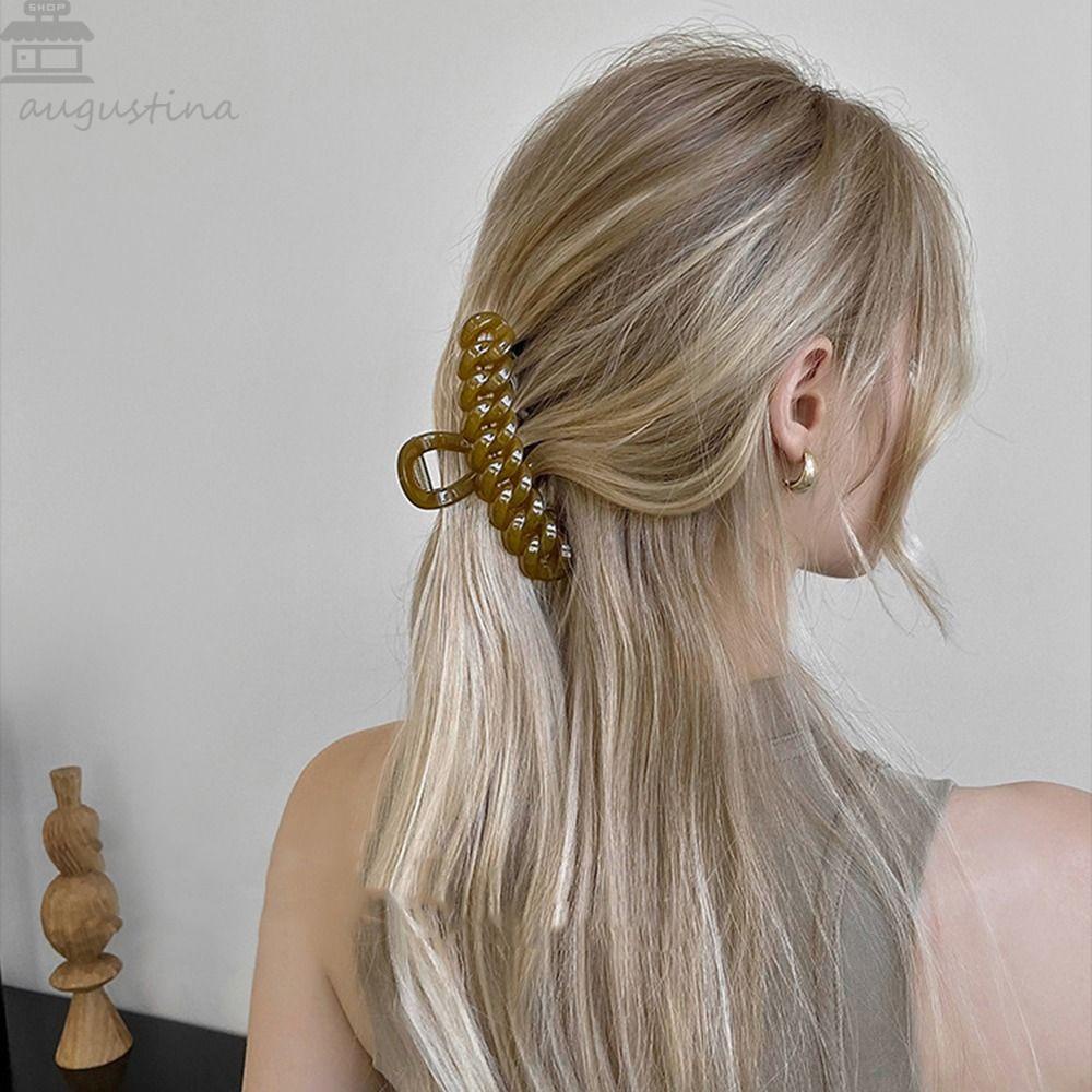 Agustina Rantai Cakar Rambut Elegan Fashion Manis Untuk Gadis Untuk Perempuan Asam Asetat Hiasan Kepala Ponytail Holder Women Hair Clips