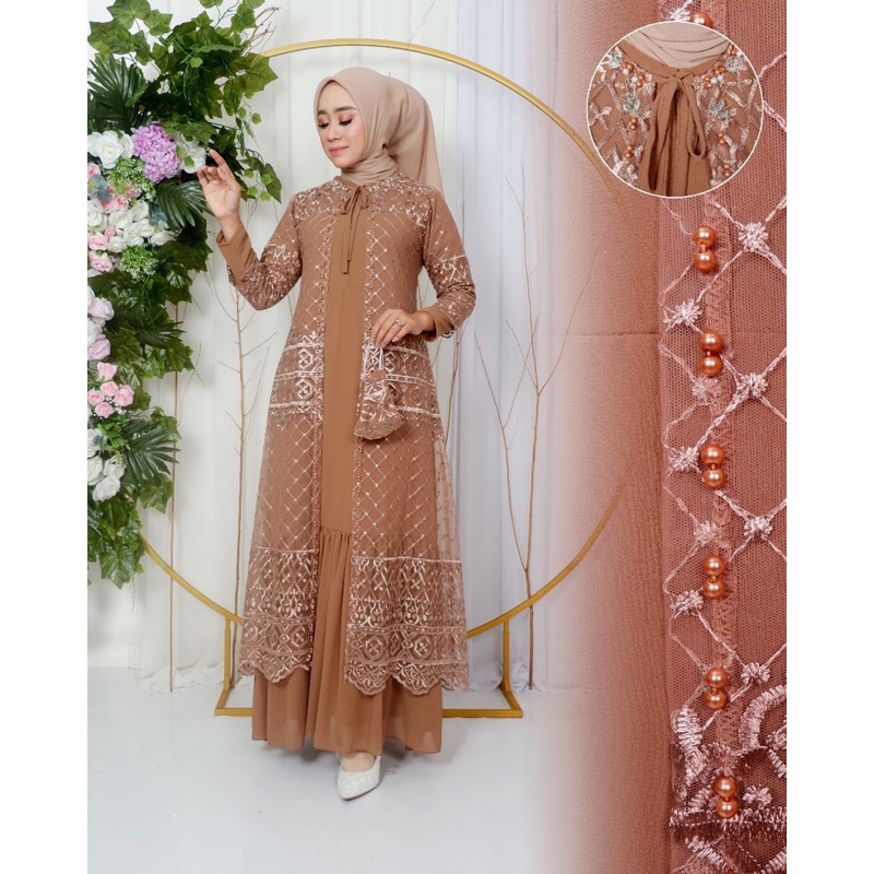 GAMIS GARDIFAN SABYAN - Dress 2in1 Outher Lepas Pasang - Gamis Busui Frendly -  Gamis Pesta Mewah - 