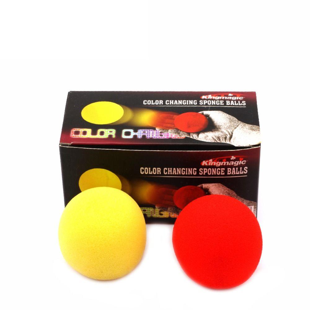 [Elegan] Bola Spons Berubah Warna Alat Peraga Sulap Magic Aksesoris Bola Merah Trik Sulap Magic Sponge Ball