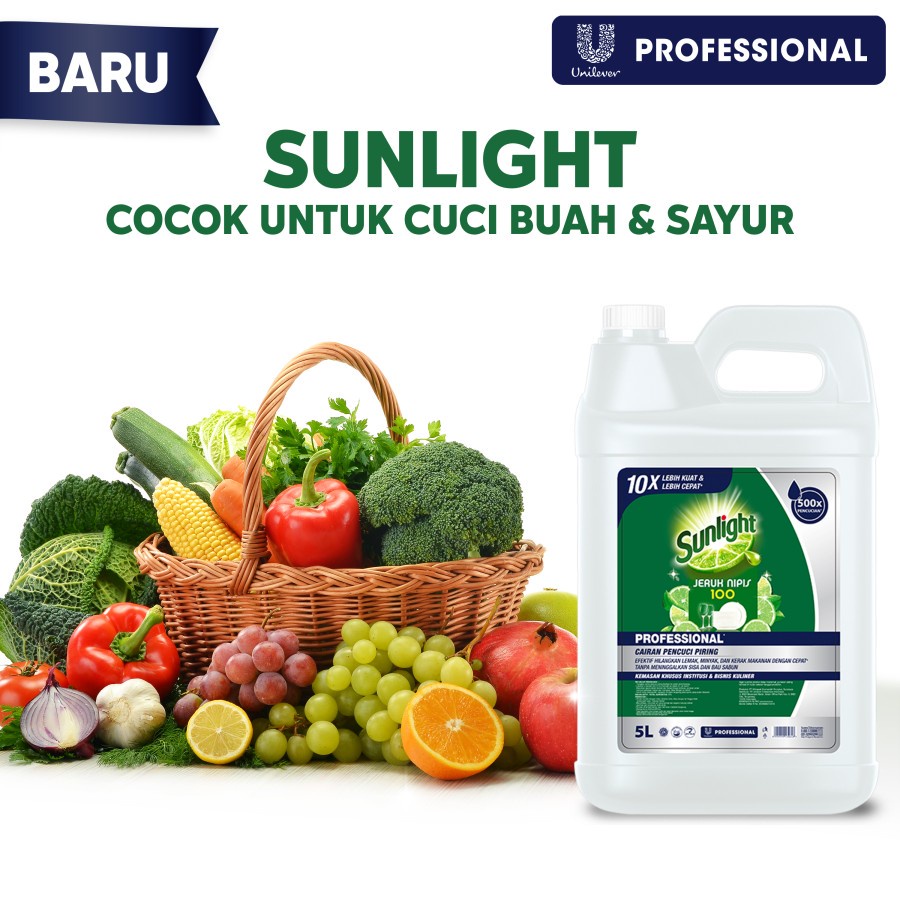 Sunlight Professional Lime Sabun Cuci Piring 5 Liter 5L