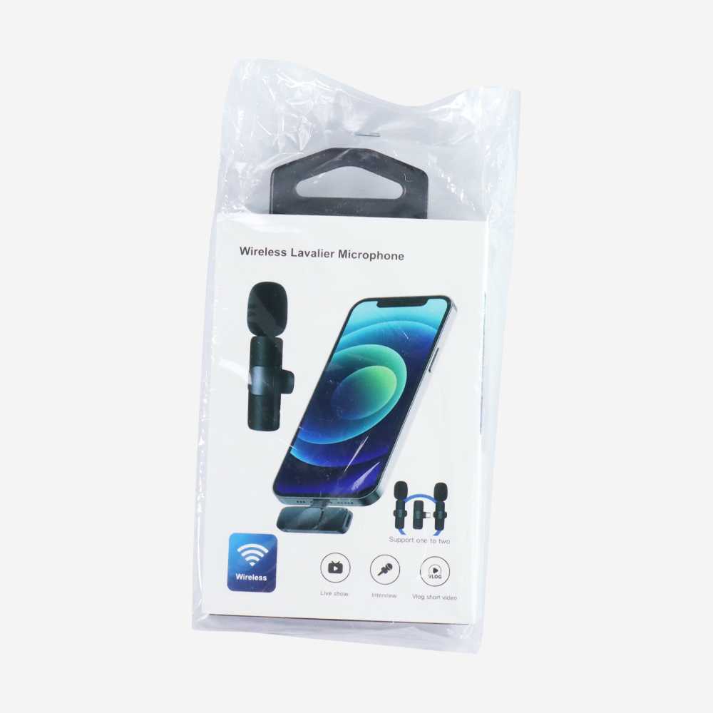 TaffSTUDIO Mikrofon Wireless Lavalier Portable Microphone USB Type C - E60