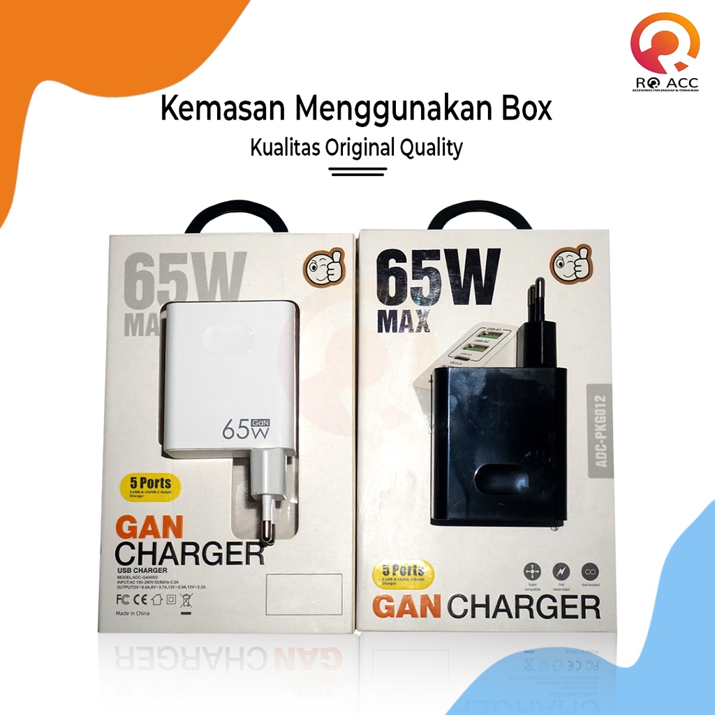 [RO ACC] NVN-PTC10 HEAD / BATOK / KEPALA CHARGER SUPER FAST CHARGING 65W 5IN1