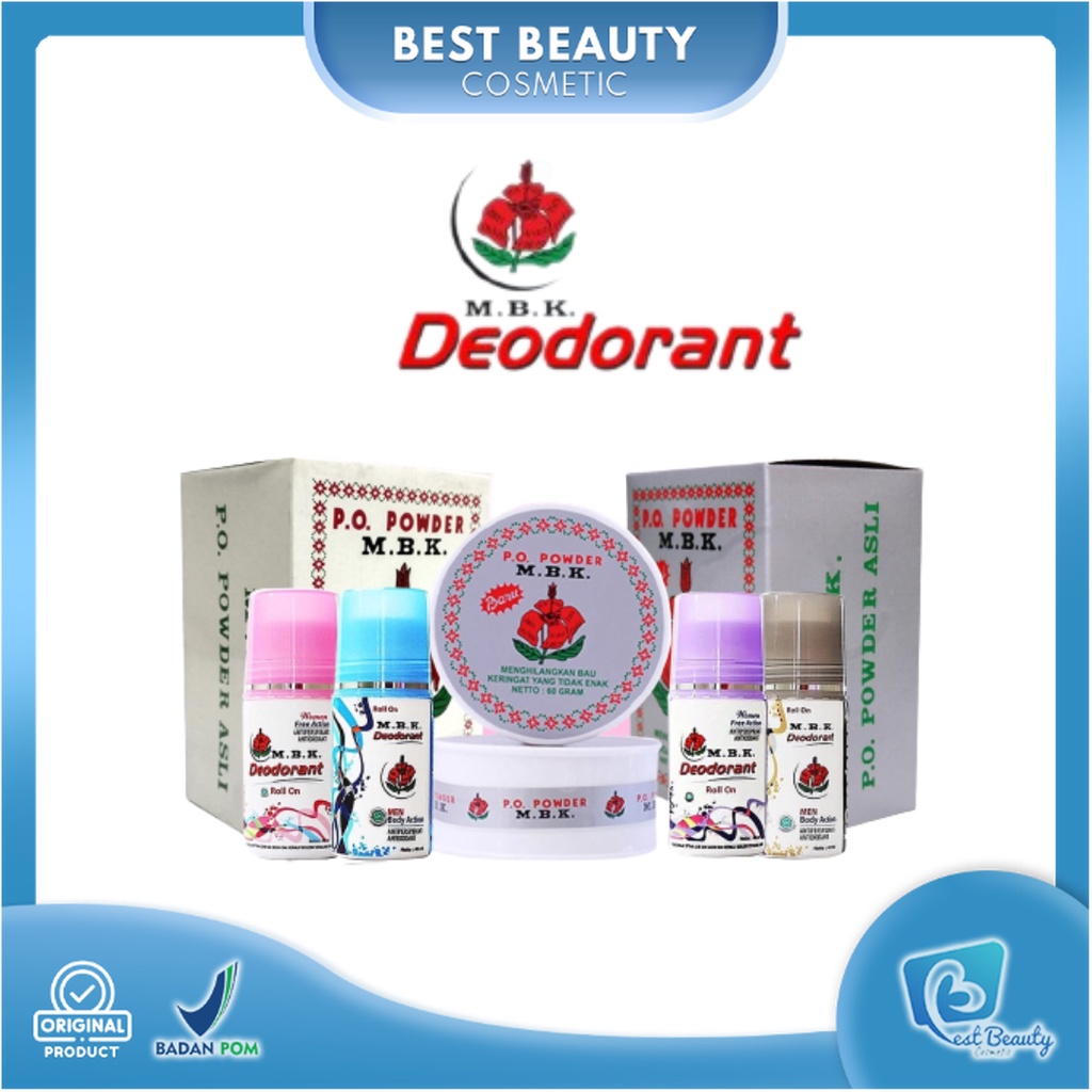 ★ BB ★ Bedak MBK Powder dan Roll On / M.B.K / Deodorant / Penghilang Bau Badan