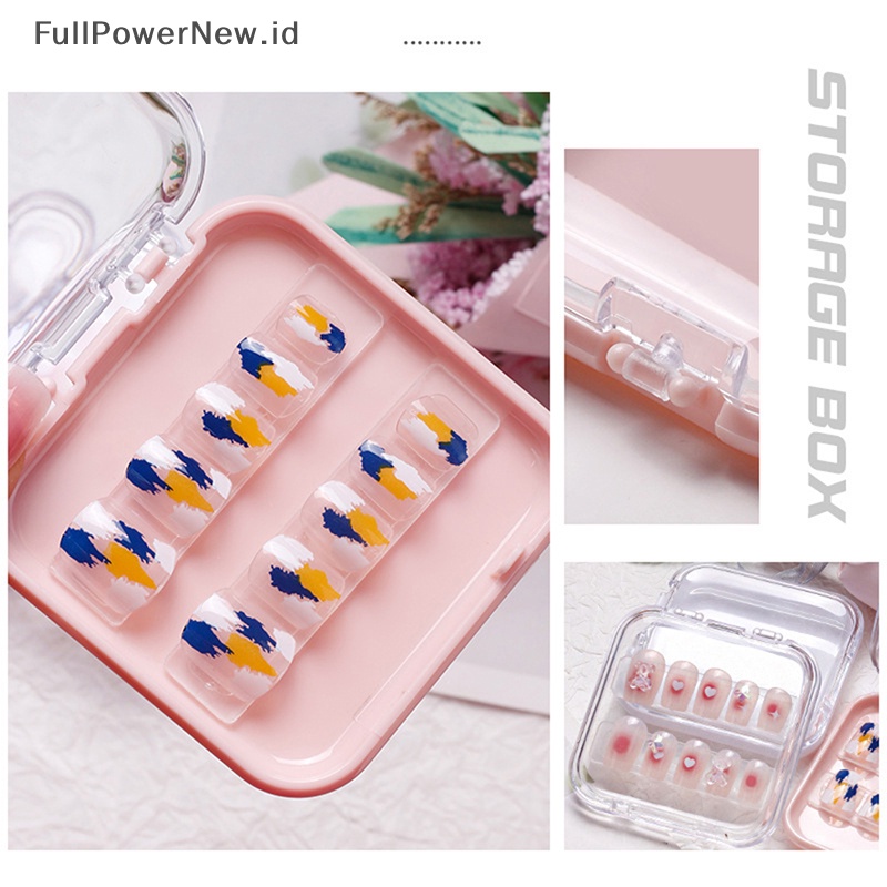 Power Nail Art Organizer Menebal Jadi Kuku Palsu Packing Box Display Storage ID
