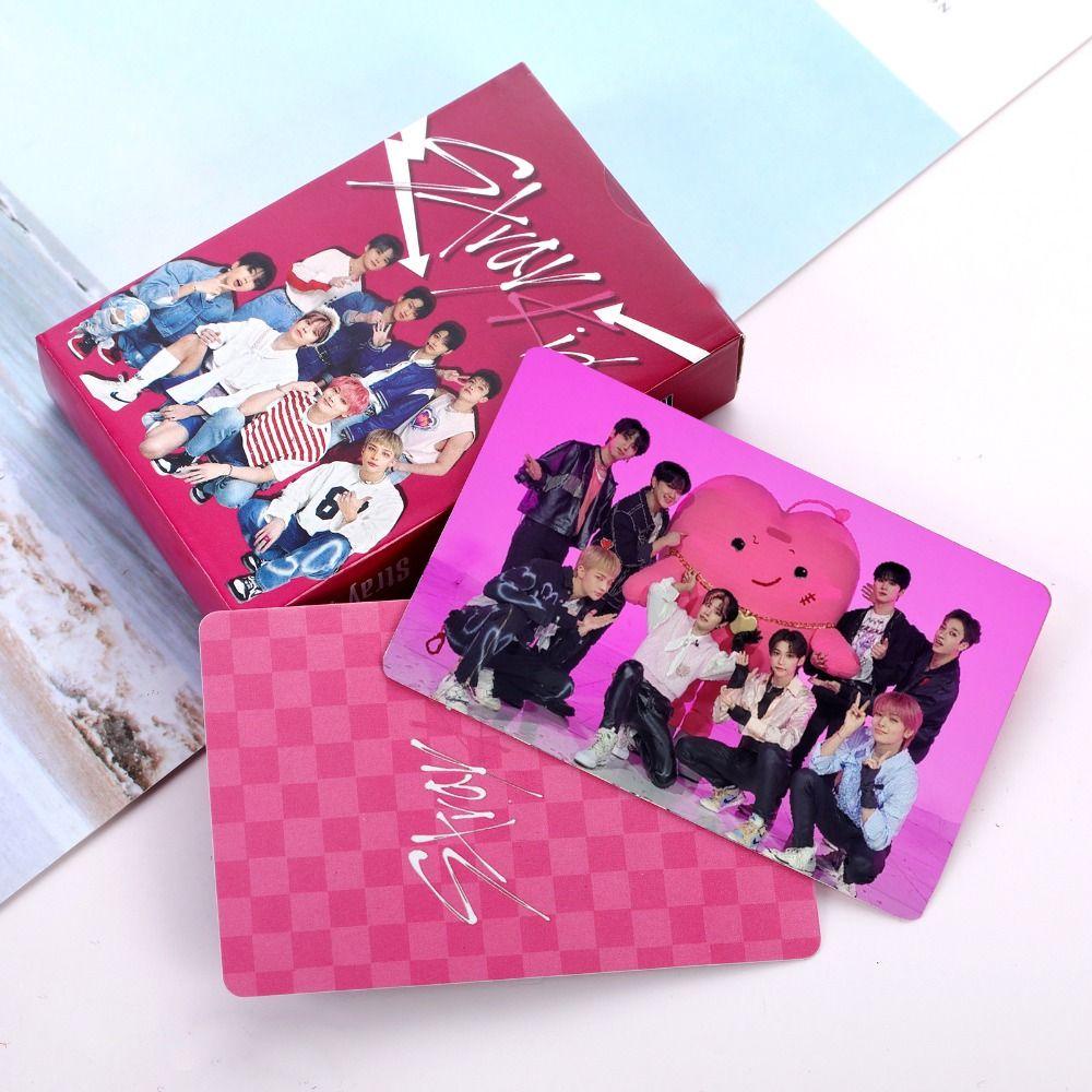 [Elegan] Straykids Postcards Fashion Album Idola Asrama Korea Kamar Tidur HD Photocard Anak Laki-Laki Grup Kartu