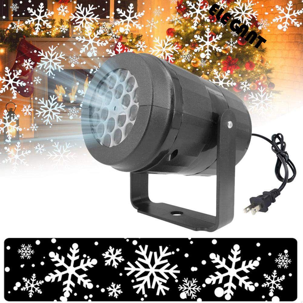 [Elegan] Lampu Panggung Portable Liburan Keluarga Suasana Natal Perlengkapan Pesta Lighting Decor White Snowstorm Party Special Lamp