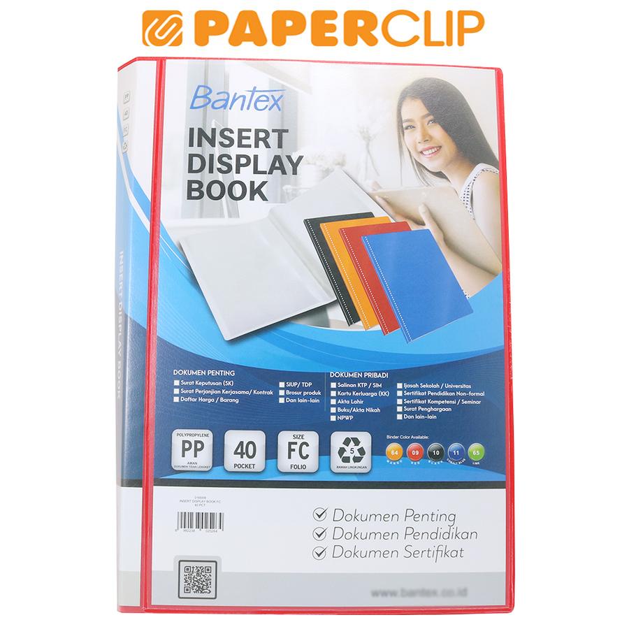 

DISPLAY BOOKS / CLEAR HOLDER INSERT BANTEX 3185I 09 F4 40 RED
