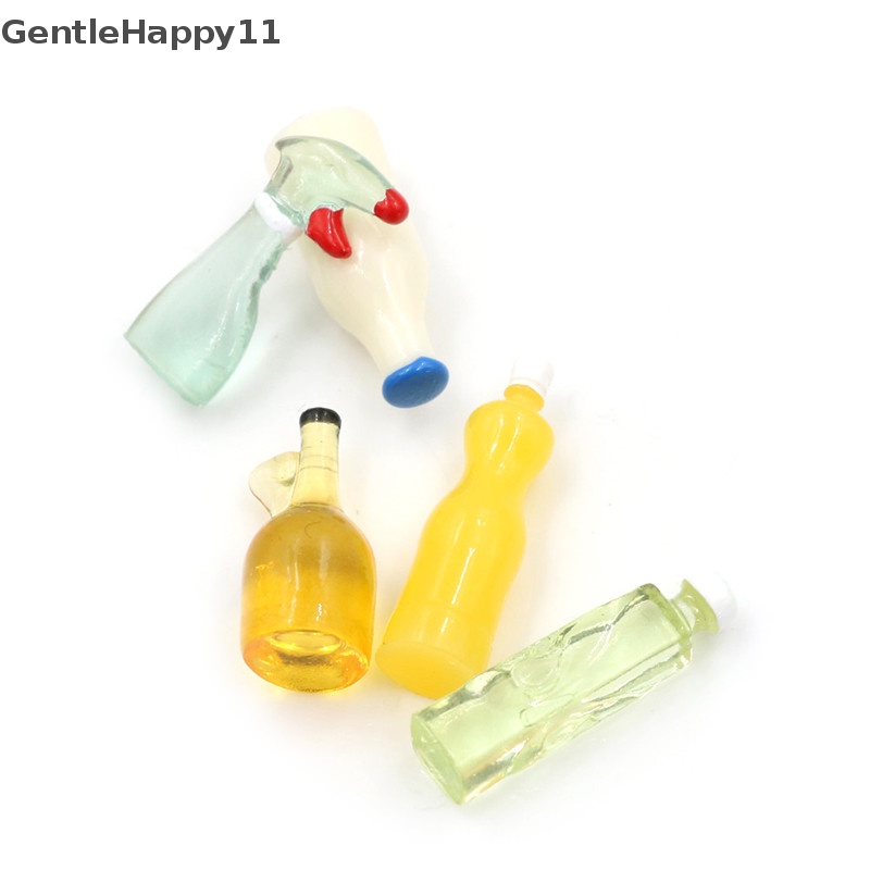 Gentlehappy Miniatur Rumah Boneka 1: 12mainan 5buah Botol Dapur Plastik Tinggi 3cm id