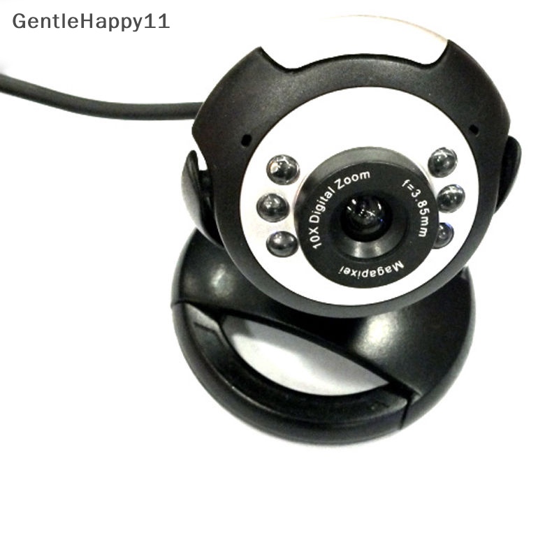 Gentlehappy 6led HD Webcam USB 2.0 50.0M Kamera PC Web Cam Dengan MIC Untuk Komputer PC id Bulat