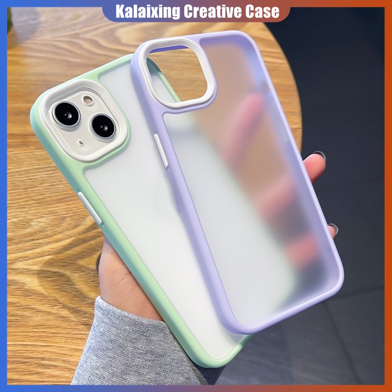 Casing Warna Permen Macaron Untuk iPhone 14pro Max 13Pro Max Anti-Sidik Jari Perlindungan Kuat Tahan Noda Hard Cover