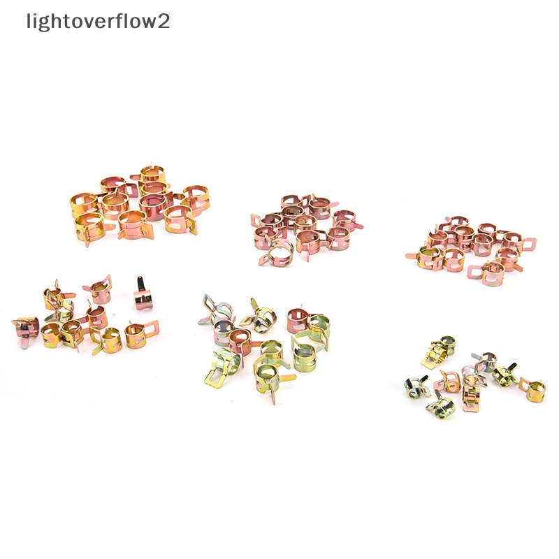 [lightoverflow2] 10pcs/set Klip Pipa Pegas Minyak Air Tabung Klem Spring Band Type Fastener [ID]