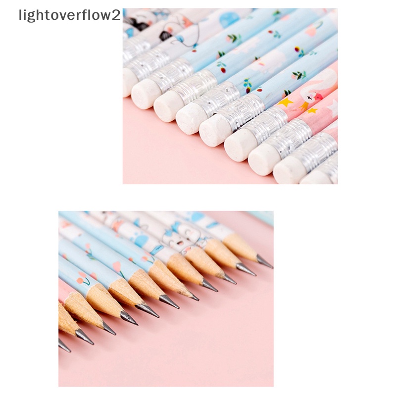[lightoverflow2] 10pcs Pensil Kartun Lucu HB Lead Paing Drawing Pencil Student Wrig Drawing Sketch Pen Untuk Alat Tulis Sekolah [ID]