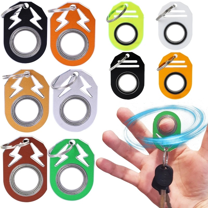 [Unggulan] Menghilangkan Boredom Meja Putar Fidget Mainan Logam Ujung Jari Rotasi Gantungan Kunci Kreatif Bercahaya Mainan Tangan Pereda Stres Spinner Jari Keyring Dewasa Anak-Anak Masa Kini Menyala Dalam Gelap