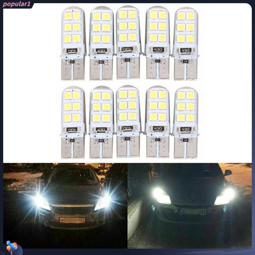 Populer 10 Pcs Lampu Plat Lampu Silikon 10 Pcs 12 V COB LED Bolam Peta Kubah