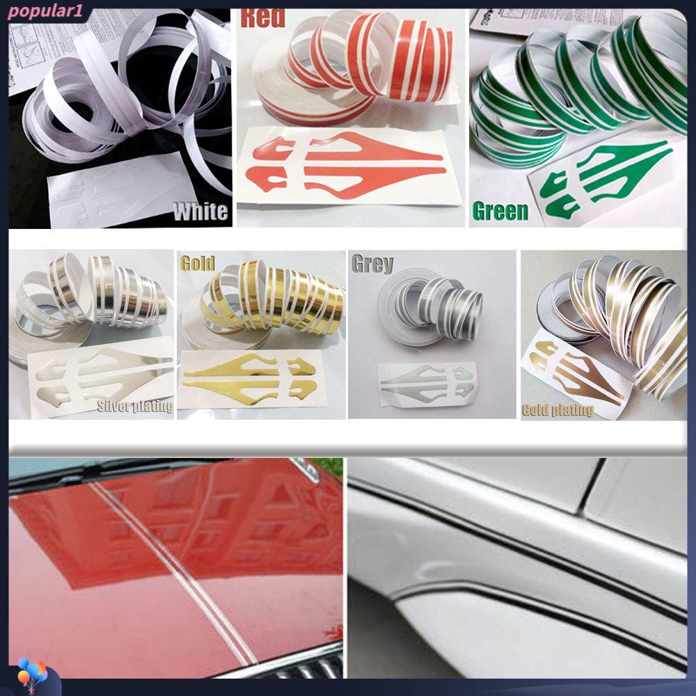 Populer Body Mobil Decal Dekorasi Garis Pinggang Racing Pinstripe Steamline