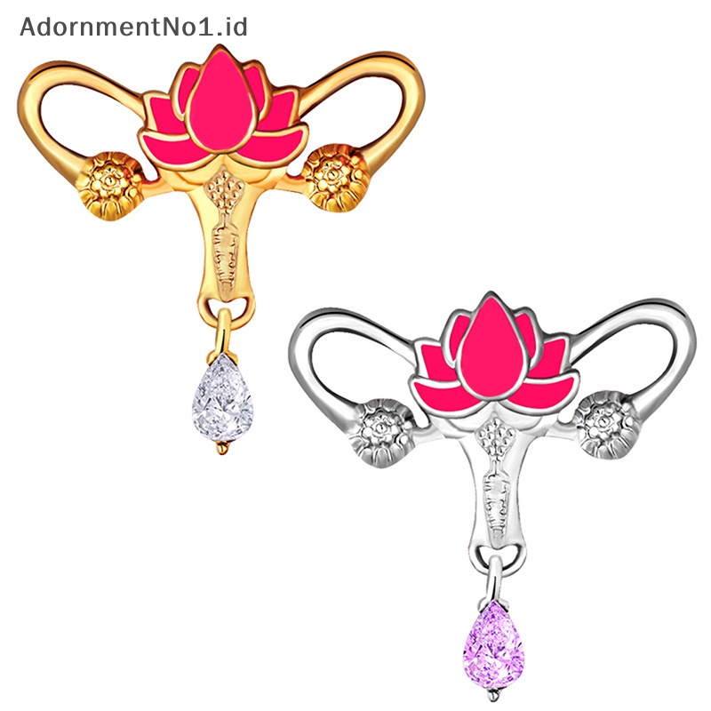 [AdornmentNo1] Fashion Bunga Lotus Liontin Bentuk Alloy Bros Untuk Wanita Kerah Pakaian Lencana Pin Accesssries [ID]