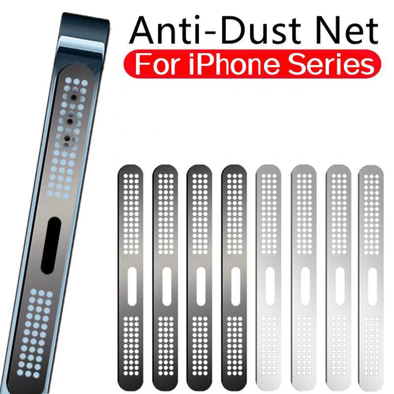 IPHONE Stiker Jaring Tahan Debu Telepon Untuk Iphone14 13 12 Pro MAX Plus Mini Styling Lubang Suara Speaker Anti Debu Metal Mesh Penutup Debu