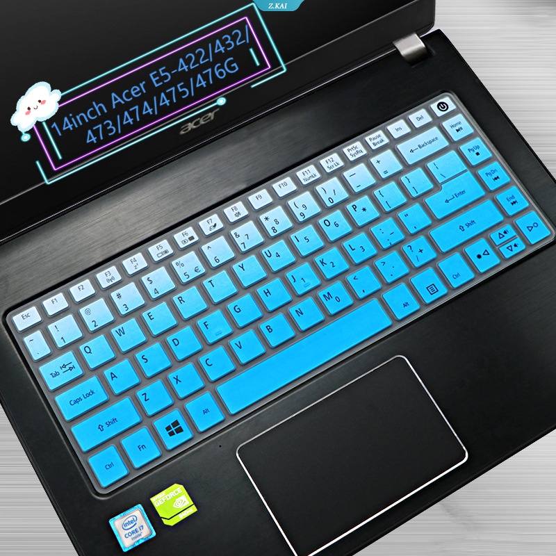 Cover Pelindung Laptop Slim Lembut Dan Nyaman Untuk Model 14inch Acer E5-422/432 /473 /474 /475/476G Pelindung Keyboard Waterproof Silicone Cover [ZK]