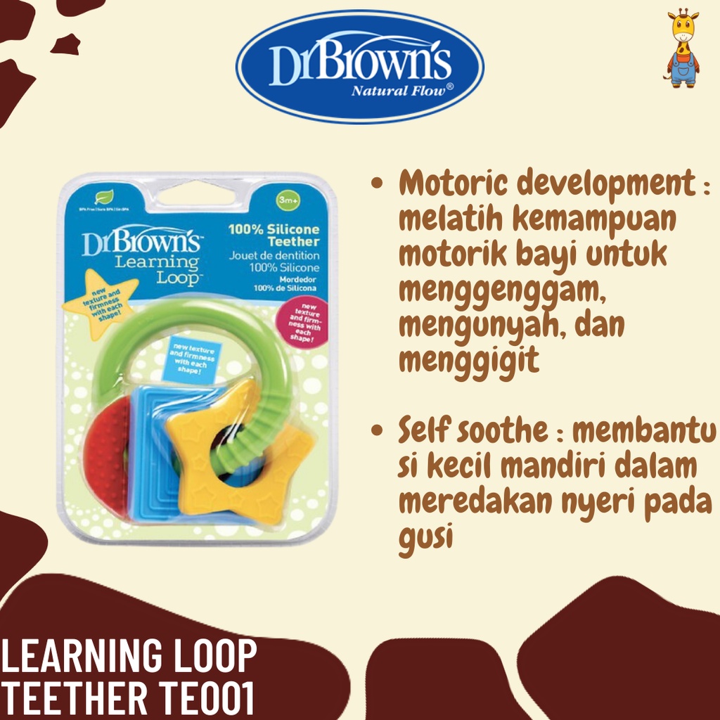 Dr. Brown's Learning Loop Teether - Gigitan Bayi / Teether / Gigitan Anak - TE001