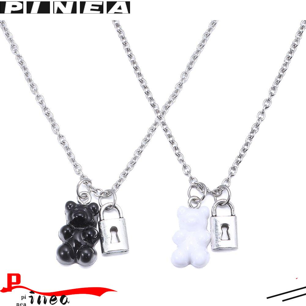 Kalung Liontin Beruang Nanas Trendi Glamour Hadiah Pesta Rantai Ganda Liontin Choker