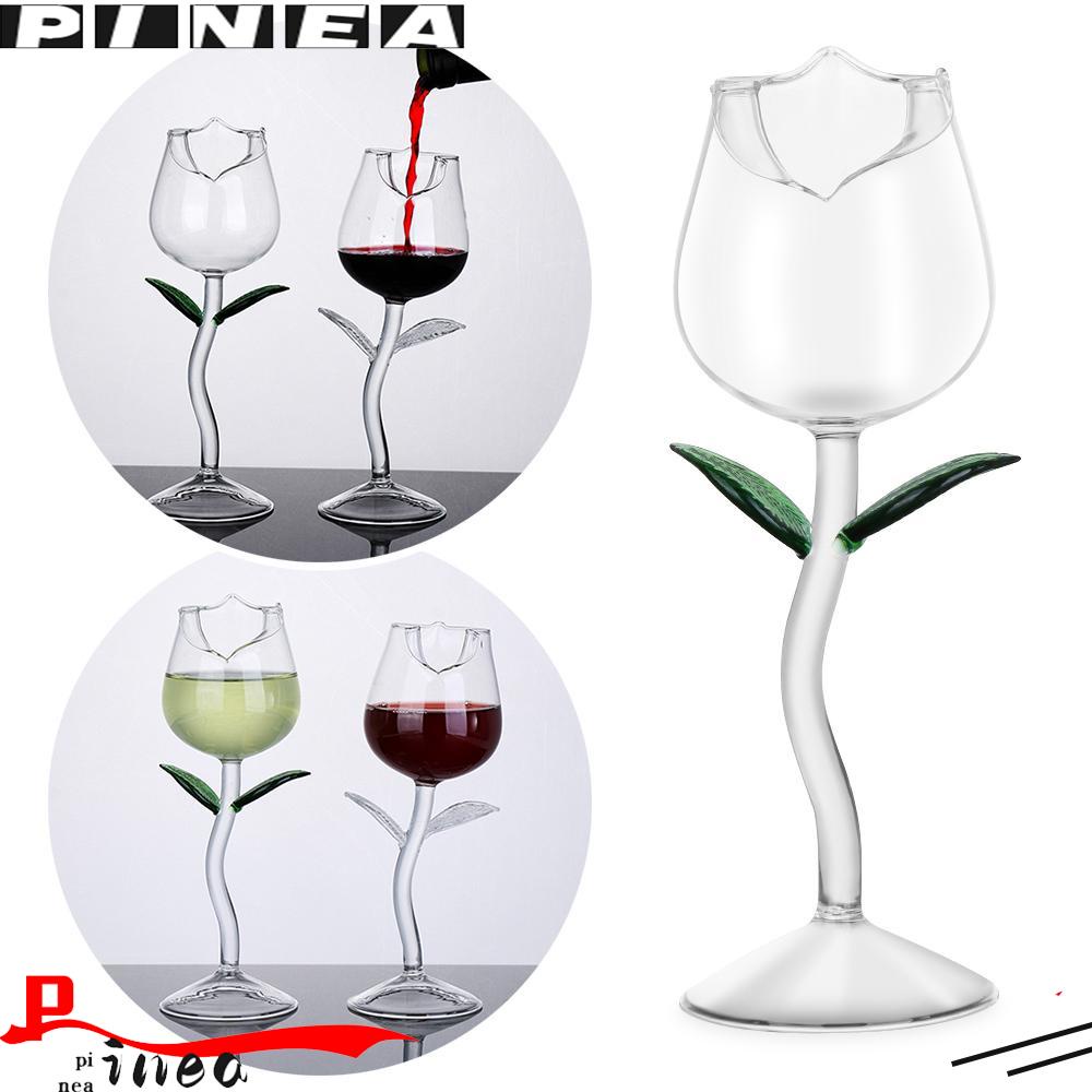 Gelas Wine Merah Nanas Goblet Kreatif Untuk Pesta Bar Perlengkapan Minum Bentuk Bunga Mawar