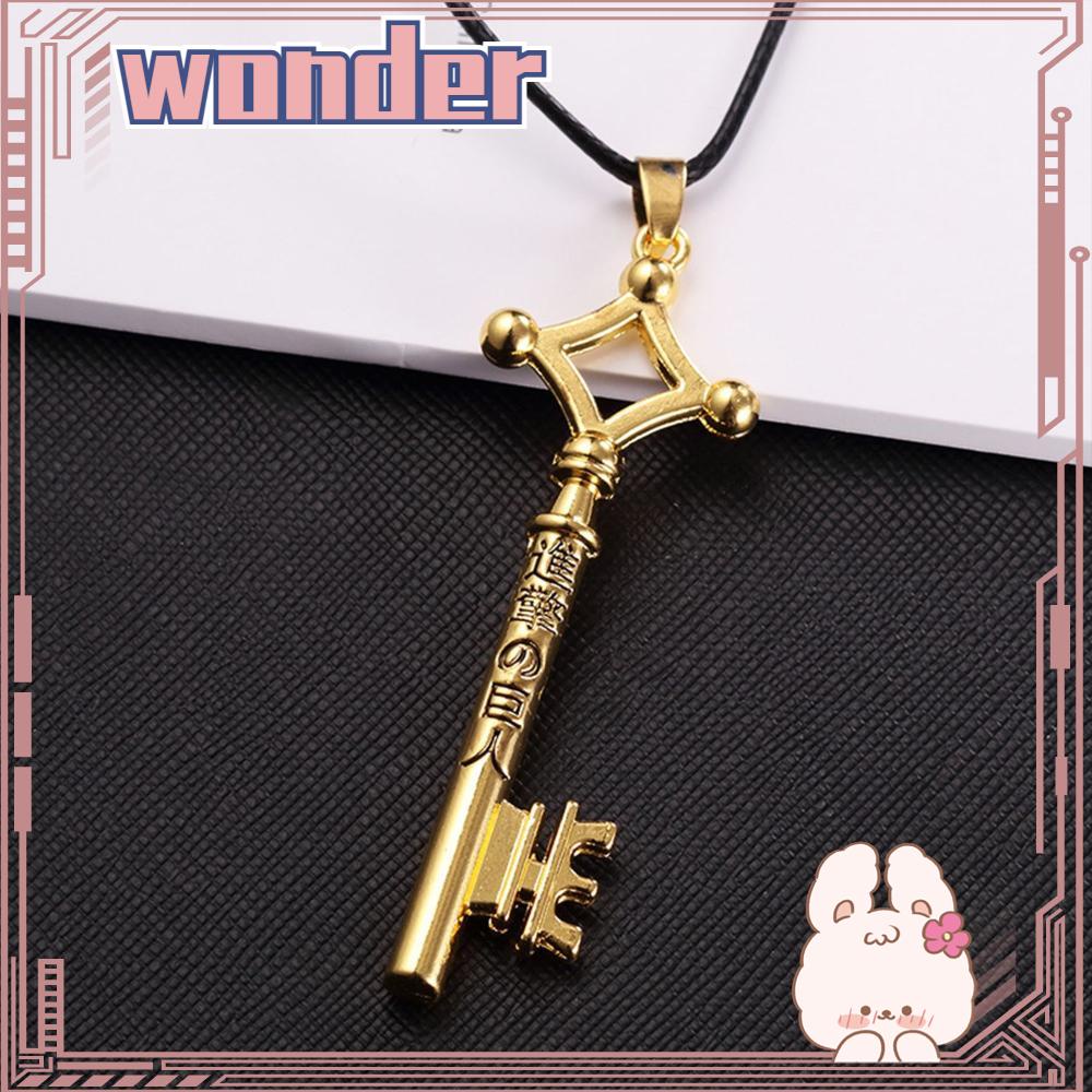 Wonder Attack on Titan Anime Lover Populer Unisex Aksesoris Cosplay Kalung Kunci