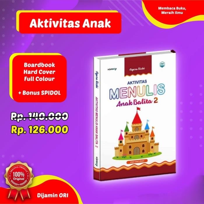 Aktivitas Menulis Anak Balita JILID 2 - Board Book