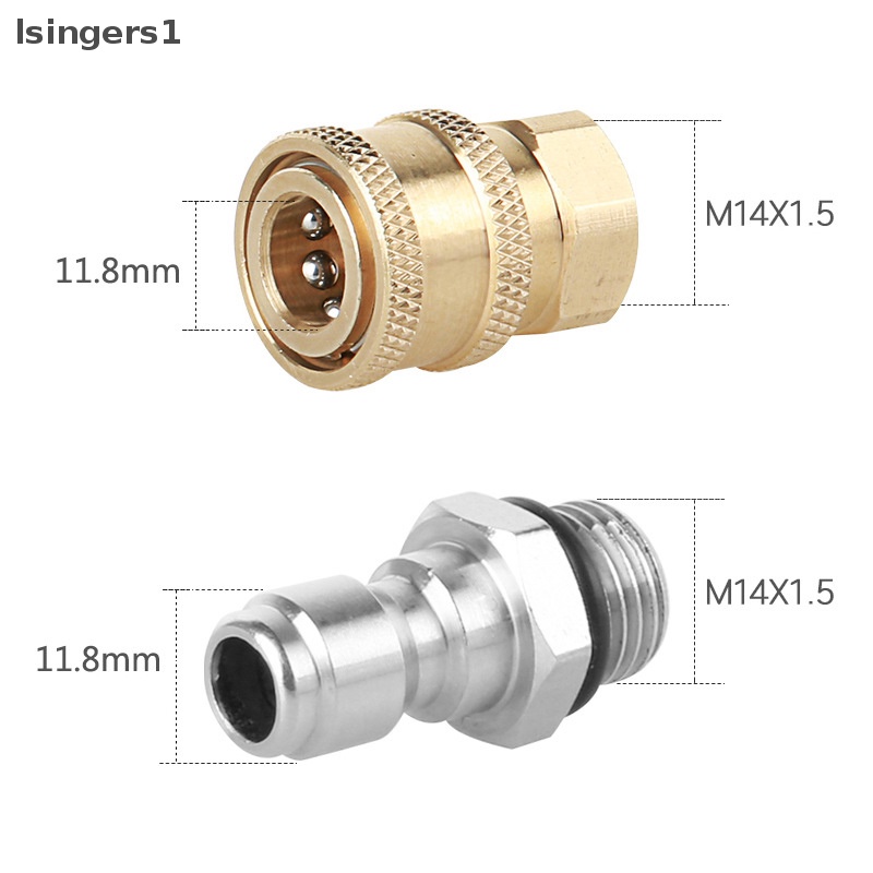 [lsingers1] Adaptor Konektor Mesin Cuci Tekanan Tinggi1Per4 &quot;Female Quick Connect M14 * 1.5 Thread Butik