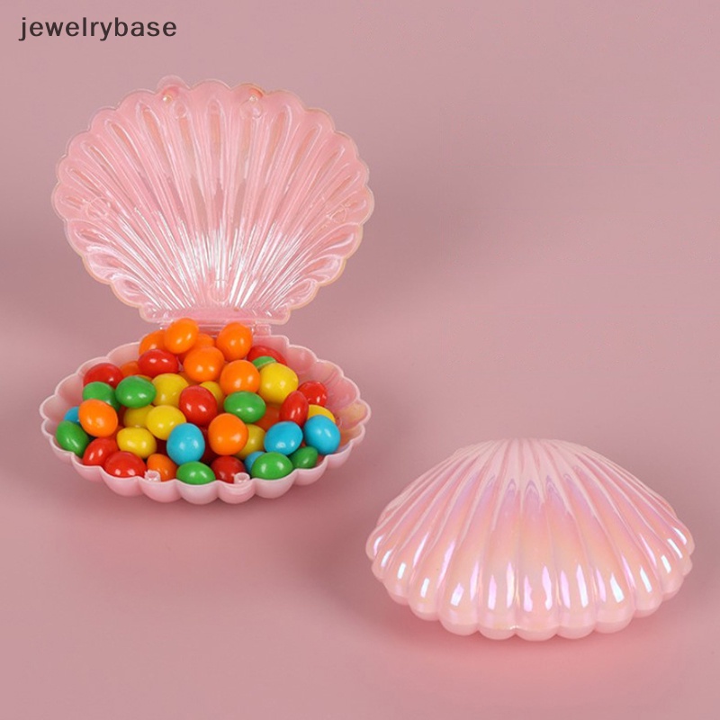 [jewelrybase] 1pc Colorful Cute Shell Kotak Permen Plastik MakeUp Kotak Penyimpanan Perhiasan Gift Box Butik