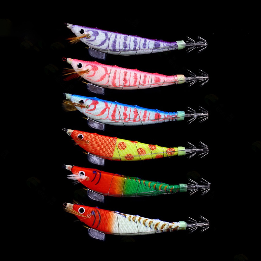 Bo-memancing Umpan Dengan Kait Cumi-Cumi 3D Simulasi Fisheye 12cm/14.3g Luminous Udang Umpan Jigging Memancing Umpan Fishing Tackle