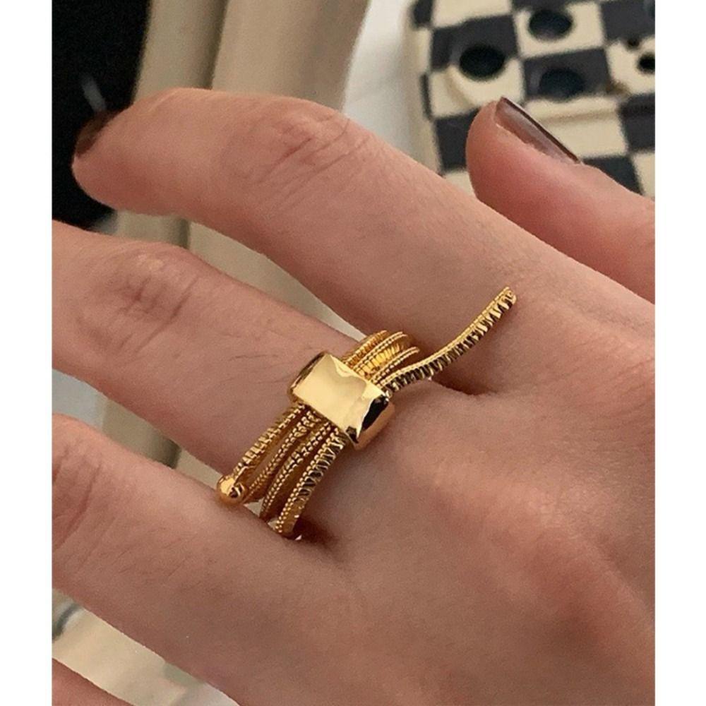 Mxbeauty Multy Layer Cincin Perak Hadiah Charm Untuk Wanita Pria Vintage Chic Unisex Finger Ring