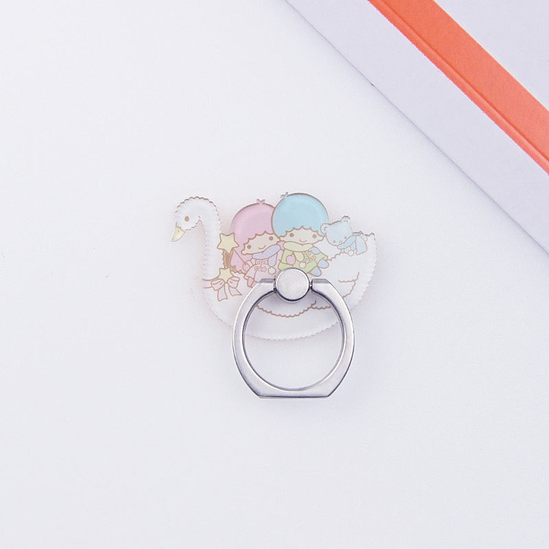 [25Gaya] 1pc 360derajat Yang Dapat Diputar Universal Ponsel Stand Akrilik Kartun Lucu Jari Cincin Gesper