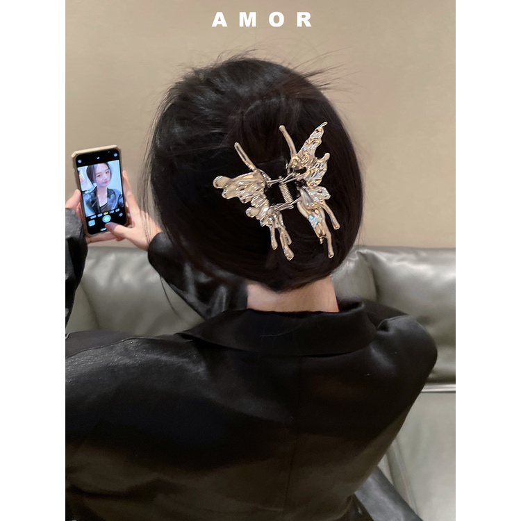 Jepit Rambut Kupu-Kupu Bahan Metal shark clip