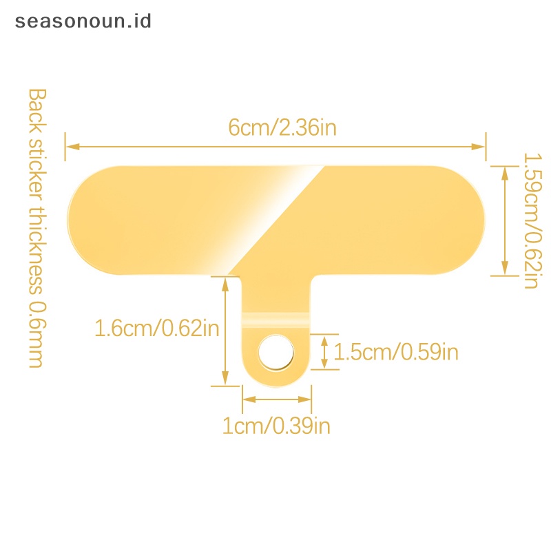 Seasonoun 2Pcs Tali Telepon Lanyard Kartu Paking Pengganti Tempelan Tether Super Kuat.