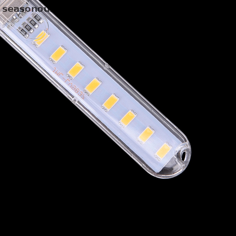 Seasonoun Mini LED Portable 5V 8led USB Lighg Komputer Handphone Power Lamp Lampu Malam.