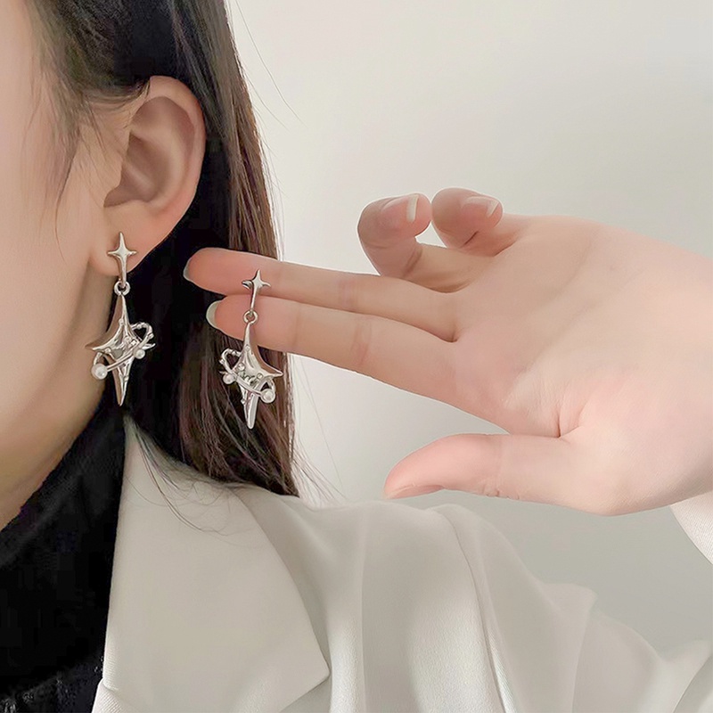 Gadis Panas Harajuku Star Drop Earrings Kreatif Planet Mutiara Kristal Bintang Earings Korea Fashion Untuk Wanita Gadis Perhiasan Yang Tidak Biasa