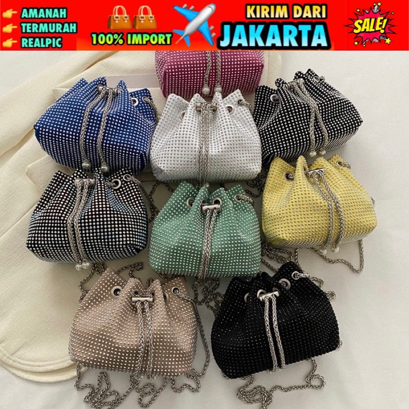 TAS WANITA 3158 - TAS SELEMPANG SERUT BLINK TAS WANITA IMPORT MURAH PESTA KOREA SLINGBAG - RAK B1