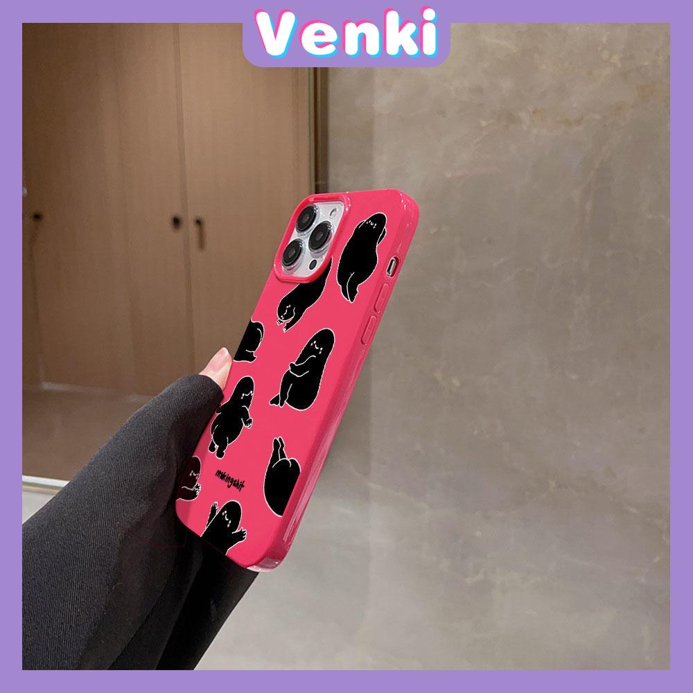 VENKI - For iPhone 11 iPhone Case Red Glossy TPU Soft Case Shockproof Protection Camera Cute Cartoon Character Compatible with iPhone 14 13 Pro max 12 Pro Max xr xs max 7Plus 8Plus