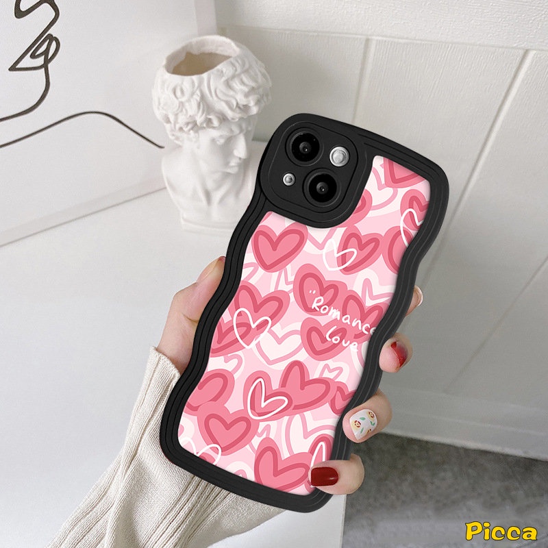 Casing Untuk Redmi Note10 10s 9s 9 11s 8 11 Pro Max Redmi 9A 12C 10A A1+10 9 A1 10C 9C NFC 9T Mi 11T Pro POCO M3 X3 NFC Pro Gradient Art Love Heart Wavy Edge Soft Casing Belakang Tpu