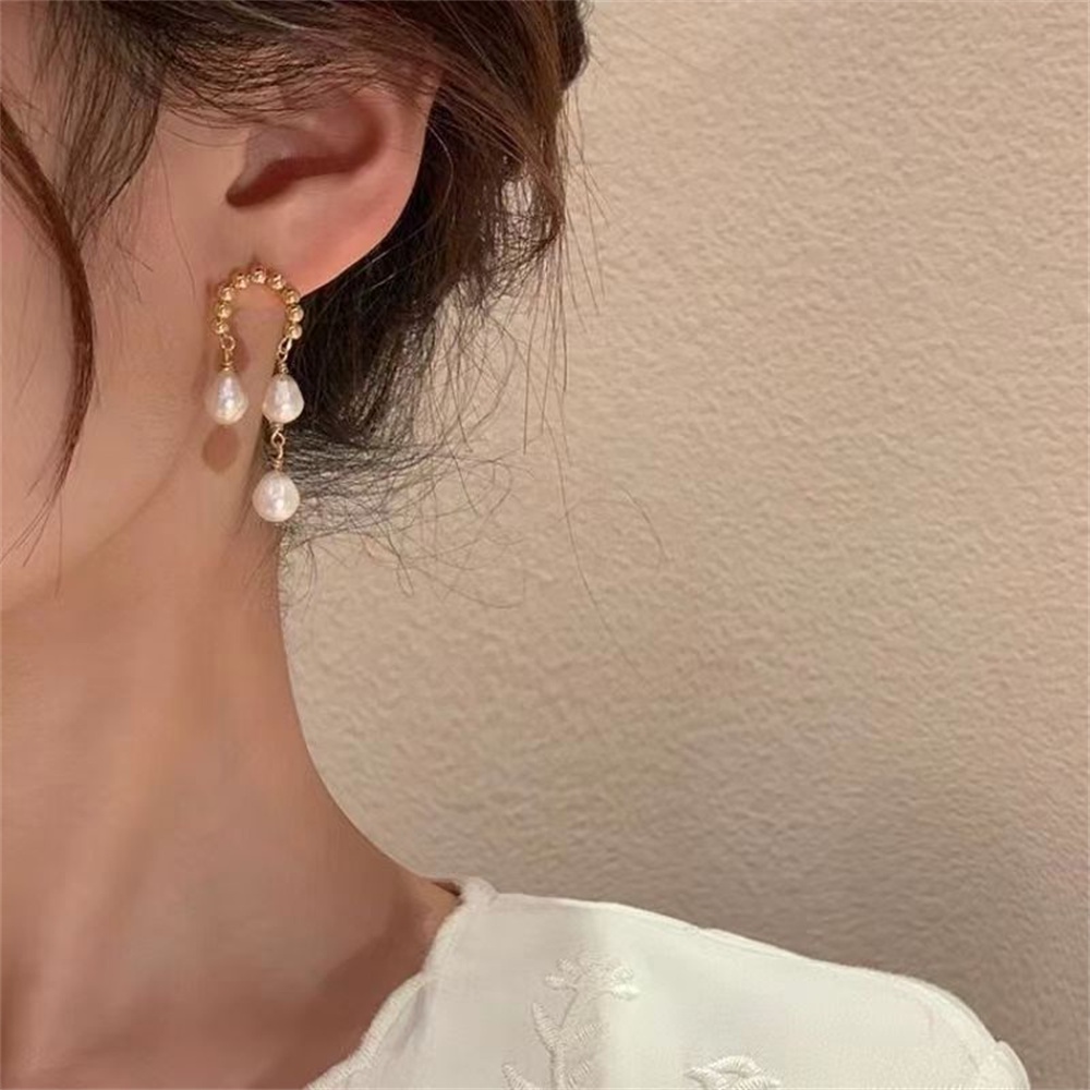 Anting Rumbai Mutiara Korea Desain Tinggi Rasa Studs Earring Earstuds Perhiasan Aksesoris