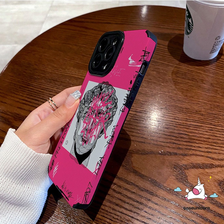 IPHONE Shockproof Case Kompatibel Untuk Iphone11 14 12 13 Pro MAX XR 78 Plus X XS MAX INS Art Graffiti Great Aesthetic David Statue Silikon Lembut Tekstur Kulit Mewah Phone Cover