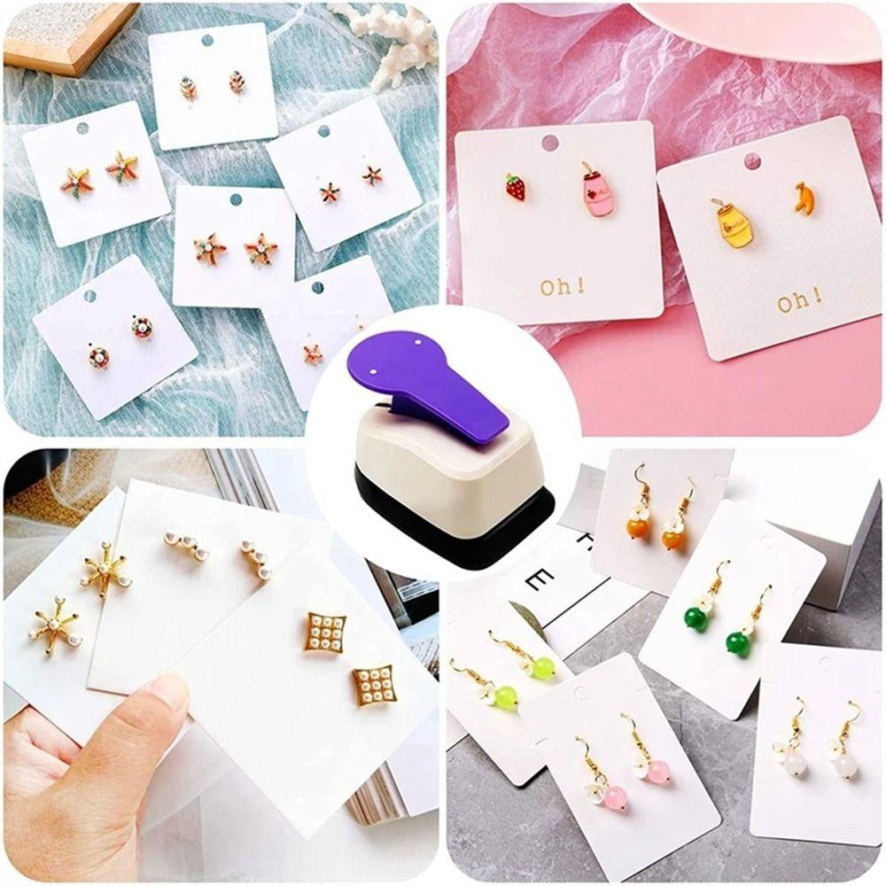 Augustina Earring Card Punch Cutting Craft Perlengkapan Sekolah Scrapbooking Punches Maker Double Post Anak Kertas Punch