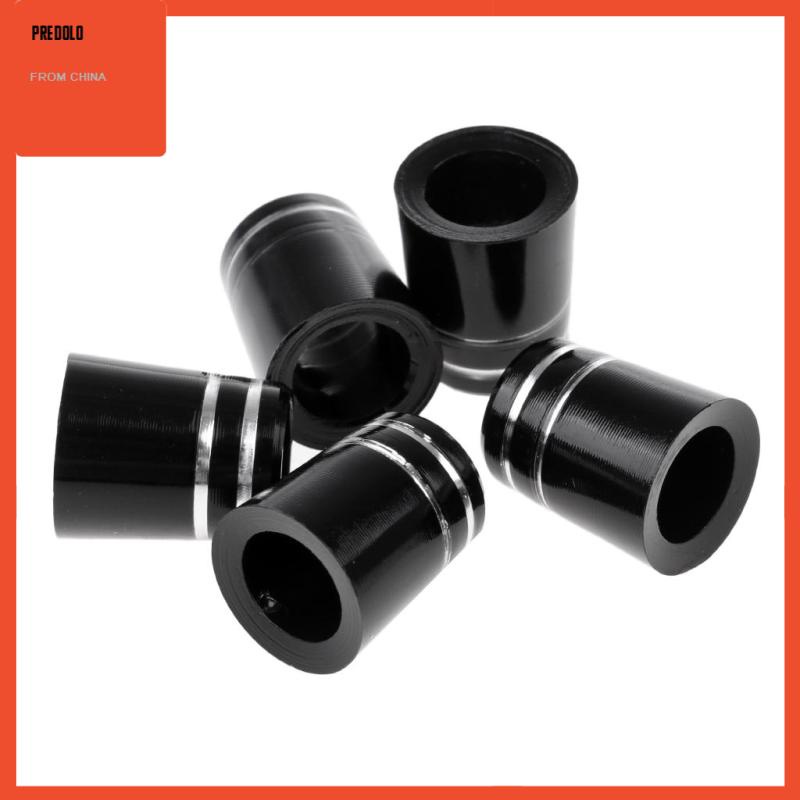 [Predolo] 5buah Ujung Golf Hitam Lengan Ferrules Caps Rings Adapters 8.6x15x13.5mm