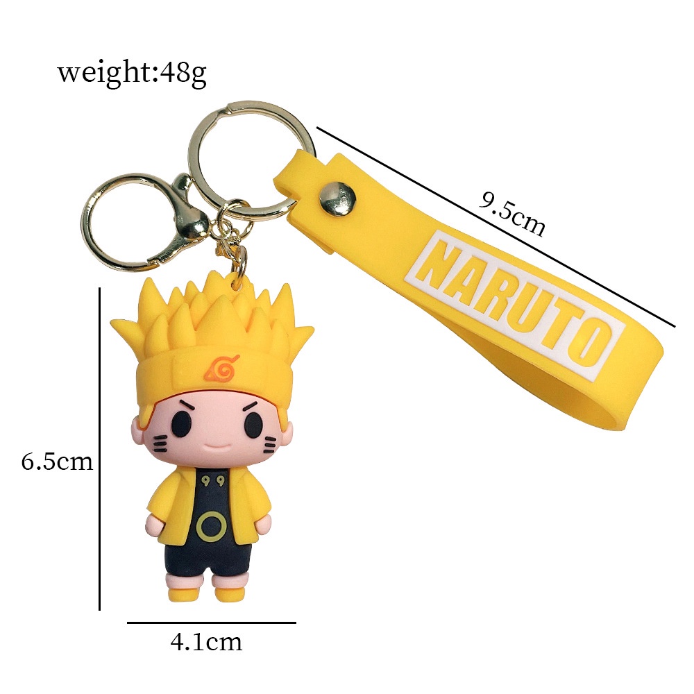 Anime Naruto Action Figure Model Gantungan Kunci Aksesoris Kartun Akatsuki Uchiha Itachi Barang Keren Model Mainan Keychain Liontin