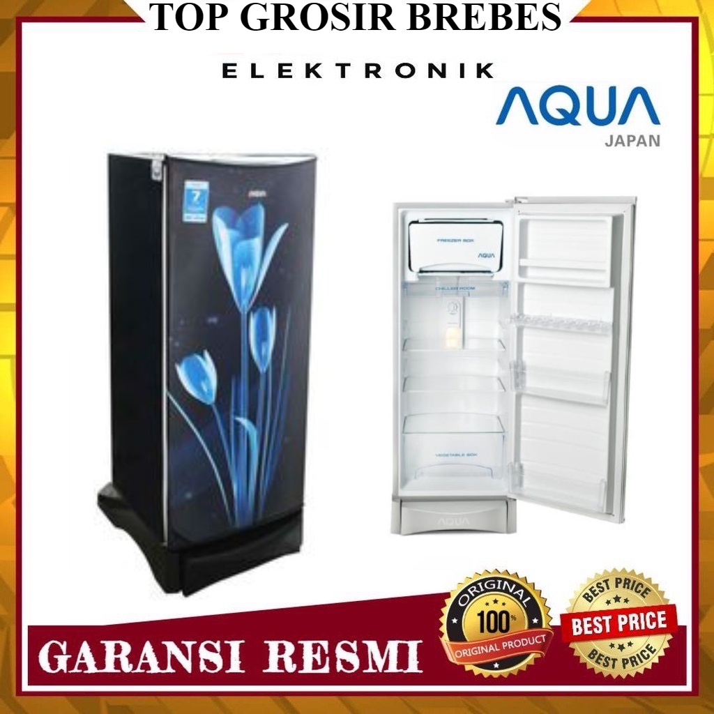 LEMARI ES AQUA AQRD 190 LK LB BUNGA KULKAS AQUA AQR-D190LB 
TOP GROSIR BREBES