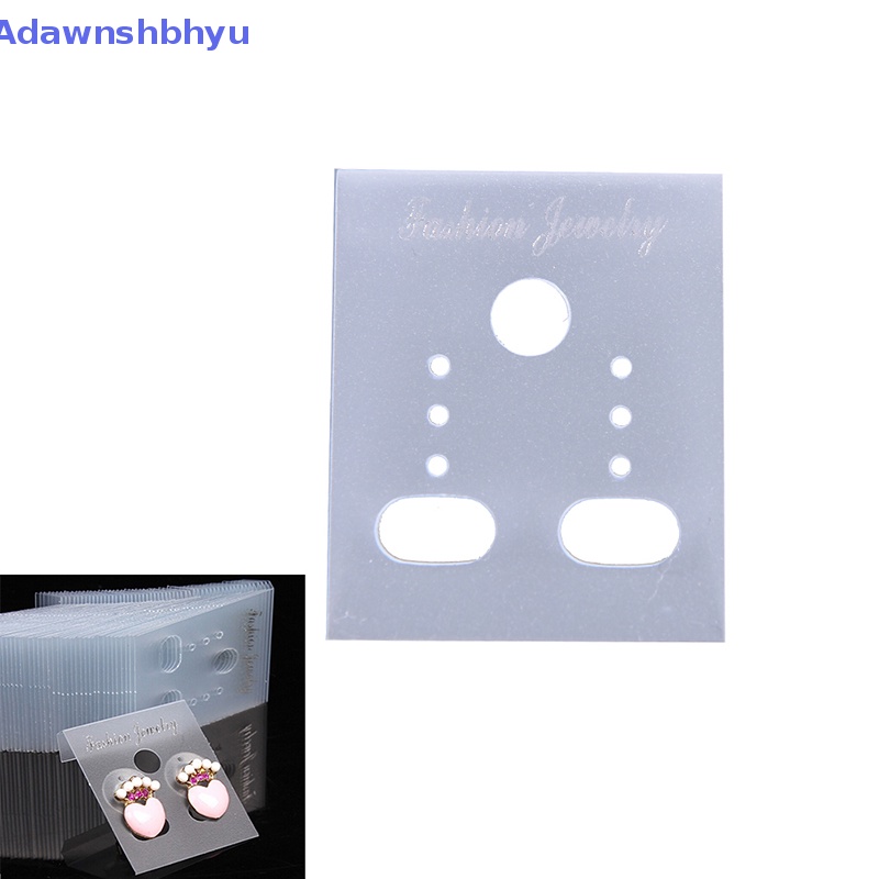 Adhyu 100X Bening Tipe Profesional Plastik Earring Ear Studs Holder Display Gantung Kartu, ID